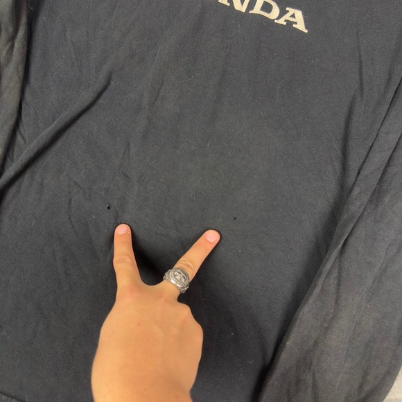 Vintage Official Honda Racing Logo Long Sleeve Shirt Men's Black Graphic - Picture 6 of 6